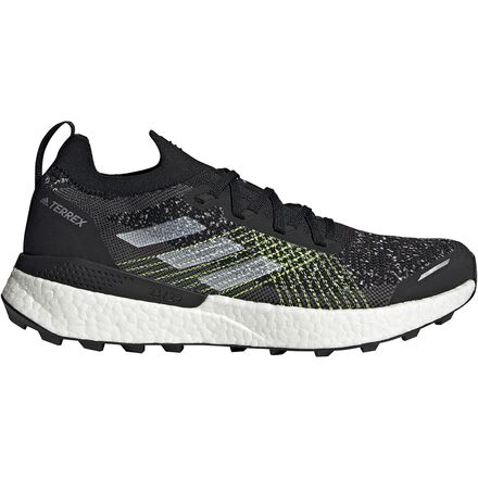 Adidas Outdoor - Terrex Two Ultra Primeblue Trail Running Shoe - Men's - Core Black/Ftwr White/Solar Yellow
