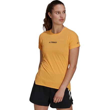 Adidas Outdoor - Agravic Parley All-Around T-Shirt - Women's - Hazy Orange