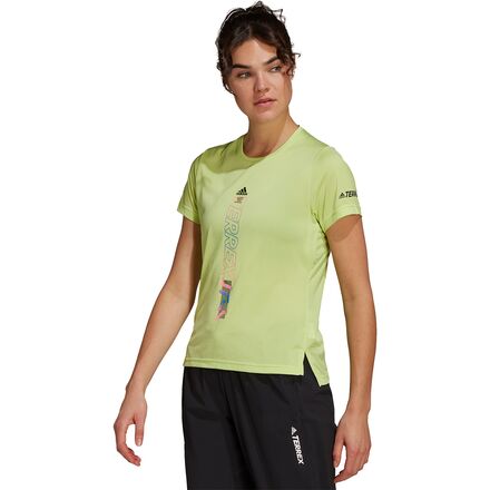 Adidas Outdoor - Agravic Short-Sleeve Top - Women's - Pulse Lime