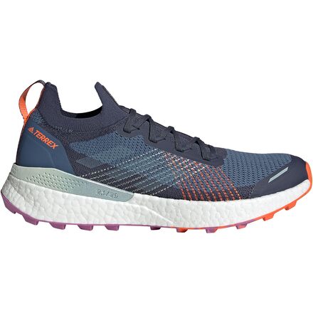 Adidas TERREX - Terrex Two Ultra Primeblue Trail Running Shoe - Men's - Wonder Steel/Magic Grey Met/Impact Orange