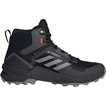 Adidas TERREX - Terrex Swift R2 Mid GTX Hiking Shoe - Men's - Core Black/Grey Three/Solar Red