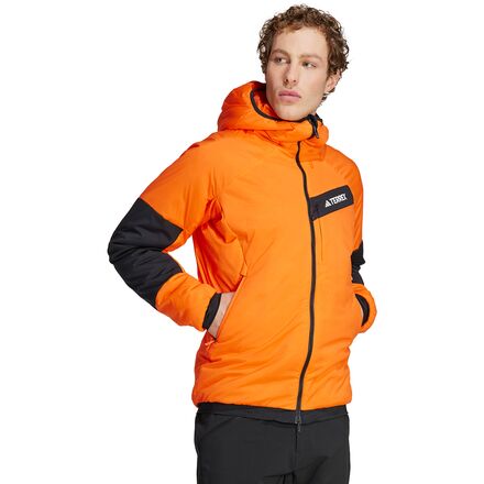 Adidas TERREX - Techrock Stretch Primaloft Hooded Jacket - Men's - Semi Impact Orange/Black