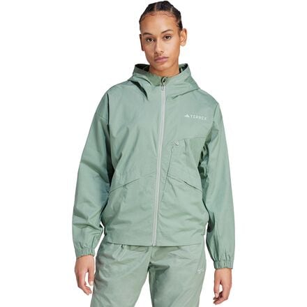 Adidas TERREX - Xploric Wind Jacket - Women's - Silver Green