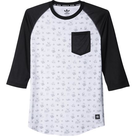 Adidas - Salty Plaza Baseball T-Shirt - 3/4-Sleeve - Men's