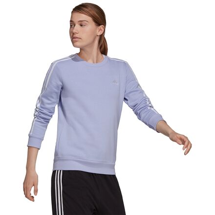 Adidas - 3-Stripe Fleece Crew Sweatshirt - Women's