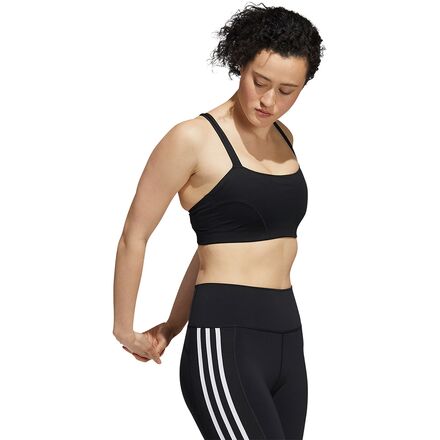 Adidas - Light Support Yoga Bra - Women's - Black/White