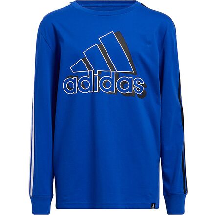 Adidas - Split 3-Stripes Long-Sleeve T-Shirt - Boys' - Bold Blue