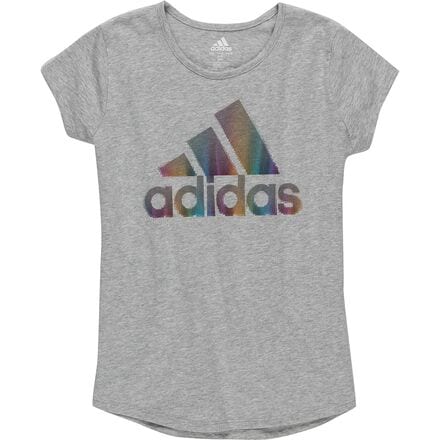 Adidas - Replenish Bos Scoop Neck T-Shirt - Girls' - Med Grey Heather