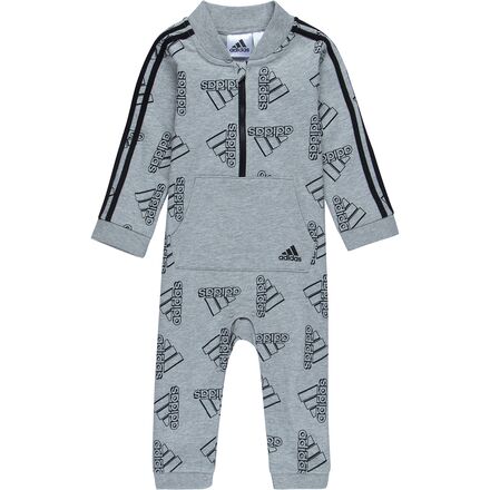 Adidas - Printed Tracksuit Coverall - Infants' - Med Grey Heather