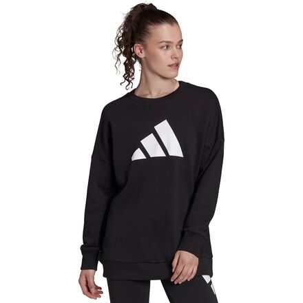 Adidas - 3 Bar Crew Sweatshirt - Women's - Black