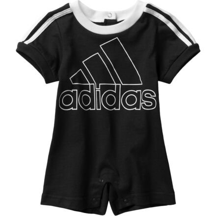 Adidas - 3-Stripe Shortie Romper - Infants' - Adi Black