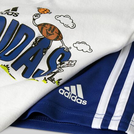 Adidas - Cotton Graphic Tee Short Set - Toddler Boys'