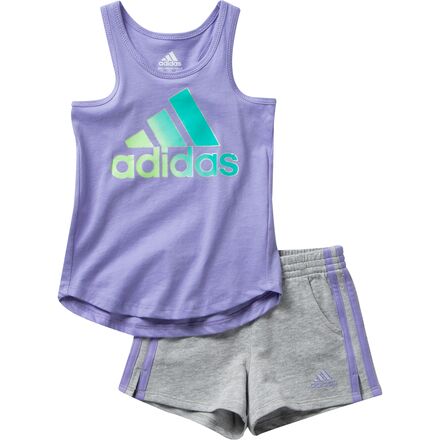 Adidas - French Terry Tank Top Short Set - Toddler Girls' - Light Purple