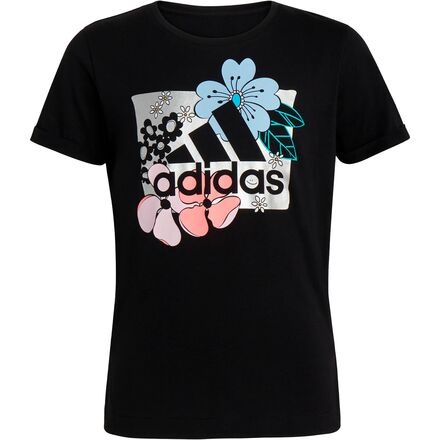 Adidas - Rolled Sleeve Graphic Short-Sleeve T-Shirt - Girls' - Adi Black