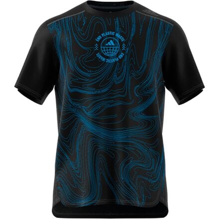 Adidas - Designed 4 Running Run for the Oceans T-Shirt - Men's - Black/Pulse Blue