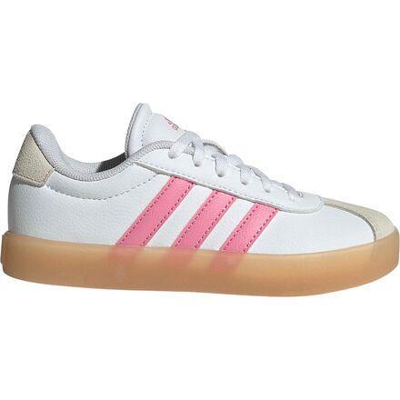 Adidas - VL Court 3.0 Shoe - Kids' - Ftwr White/Bliss Pink/Alumina