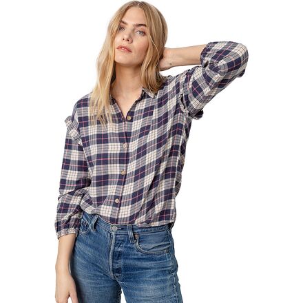 Rails - Willow Button Up Shirt - Women's - Almond Pink Navy
