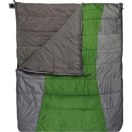 ALPS Mountaineering - Double Wide Sleeping Bag: 20F Synthetic - Green/Grey