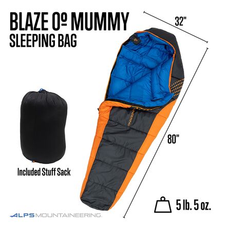 ALPS Mountaineering - Blaze 0 Sleeping Bag: 0F Synthetic