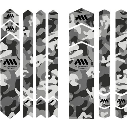 All Mountain Style Honeycomb MTB Frame Guard – Clear/Camo, Protective Stickers For Bike Frame