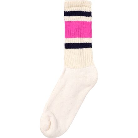 American Trench - Retro Classic Sock - Pink Carnation/Navy