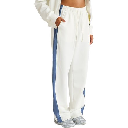 Soft Luxury Contrast Wide Leg Track Pant - Women's