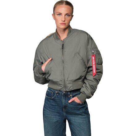 MA-1 Cropped Flight Oxford Jacket - Women's