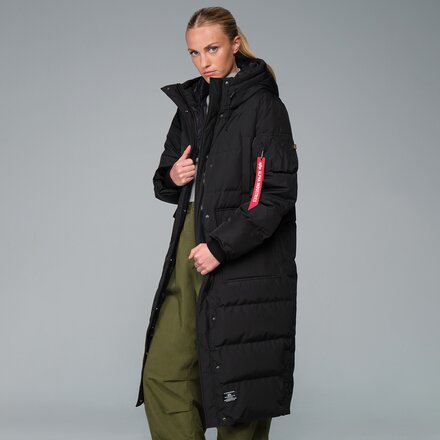 Alpha Industries - Sierra Long Relaxed Fit Puffer - Women's