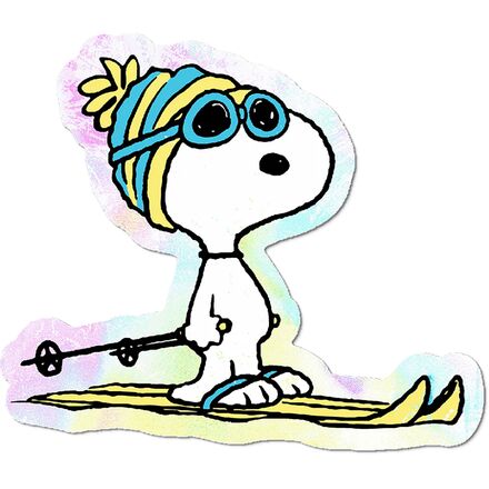 Skier Snoopy Sticker
