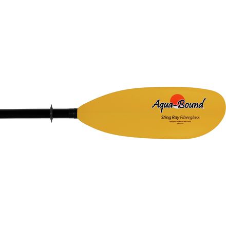 Aqua-Bound - Sting Ray Fiberglass 2-Piece Snap-Button Paddle - Yellow abXII