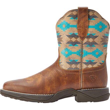 Ariat - Anthem Shortie Savanna Western Boot - Women's - Dry Taupe/Turquoise Aztec