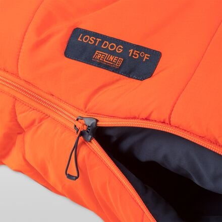 Big Agnes - Lost Dog Sleeping Bag: 15F Synthetic - Orange/Navy