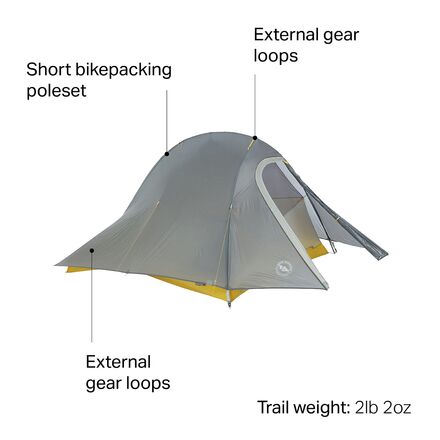 Big Agnes - Fly Creek HV UL2 Bikepack Tent: 2-Person 3-Season