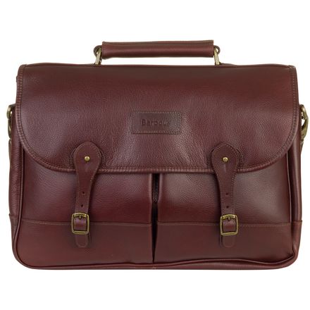 Barbour - Leather 11.5L Briefcase - Brown