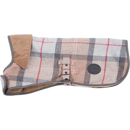 Barbour - Wool Touch Dog Coat - Taupe/Pink Tartan