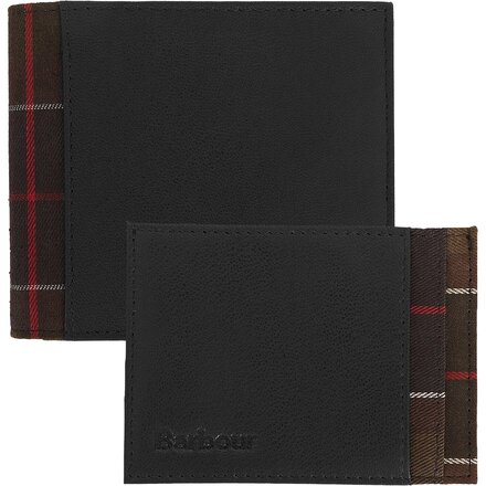 Leather + Tartan Wallet & Card Holder Gift Set