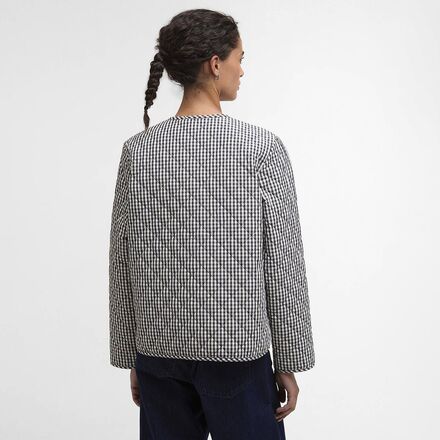 Barbour - Cashel Check Collarless Quilted Jacket - Women's