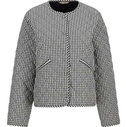 Barbour - Cashel Check Collarless Quilted Jacket - Women's
