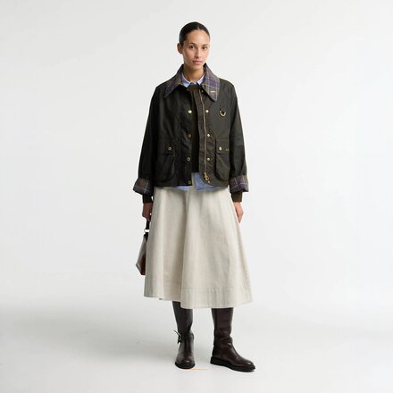 Barbour - Icons Tartan Collar Spey Wax Jacket - Women's