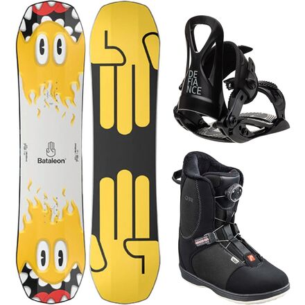 Minishred Snowboard + J1 Binding + Head Jr BOA Boot - Kids'
