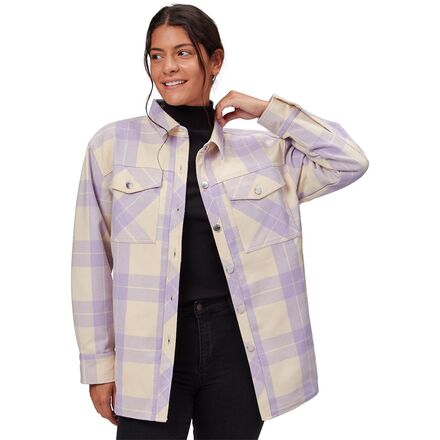 Backcountry - Lontra Oversized Shirt Jacket - Women's - Vervain Plaid