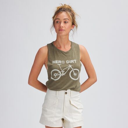 Backcountry - Hero Dirt Muscle Tank Top - Women's - Heather Olive