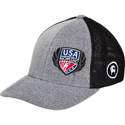 Backcountry - USA Nordic Logo Trucker Hat - Grey heather/Black