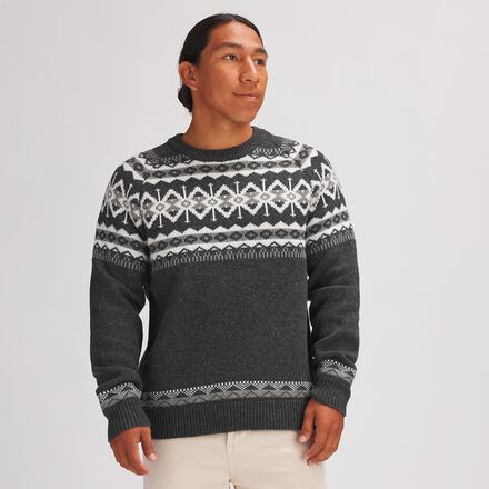 Backcountry - Wool Fair Isle Sweater - Men's - Grey Multi