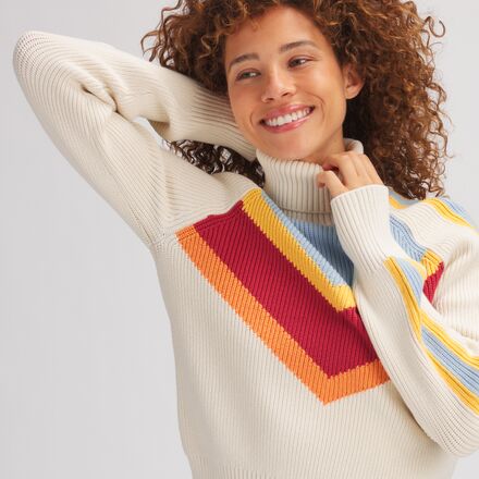 Backcountry - Rib Turtleneck Color Block Sweater - Women's