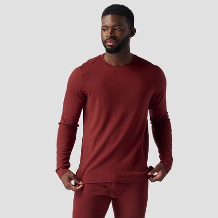 Backcountry - Spruces Mid-Weight Merino Baselayer Crew - Men's - Fired Brick