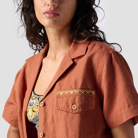 Backcountry - Textured Cotton Short-Sleeve Button Up - Women's