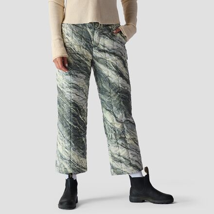 Backcountry - Oakbury Print Synthetic Quilted Pant - Women's - Desert Stone Green Print