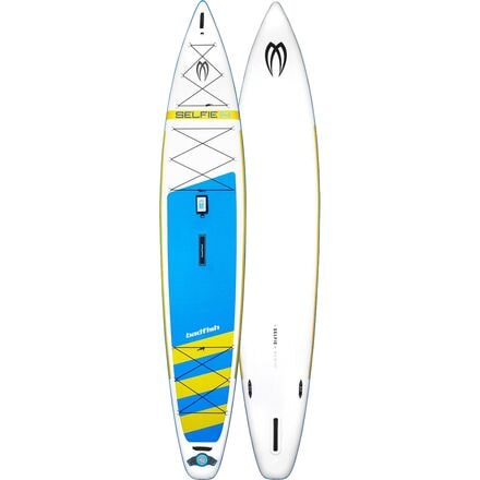 Badfish - Selfie 14 Inflatable Stand-Up Paddleboard - White/Yellow