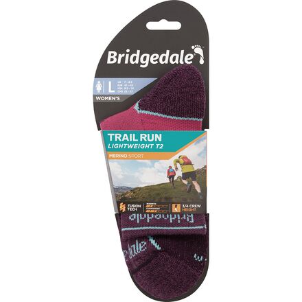 Bridgedale - Trail Run LW T2 Merino Performance 3/4 Crew Sock - Women's